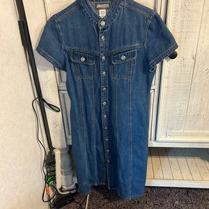 Graffiti denim dress vintage